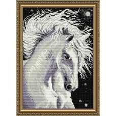 Набор алмазной вышивки "Лошадь белая".